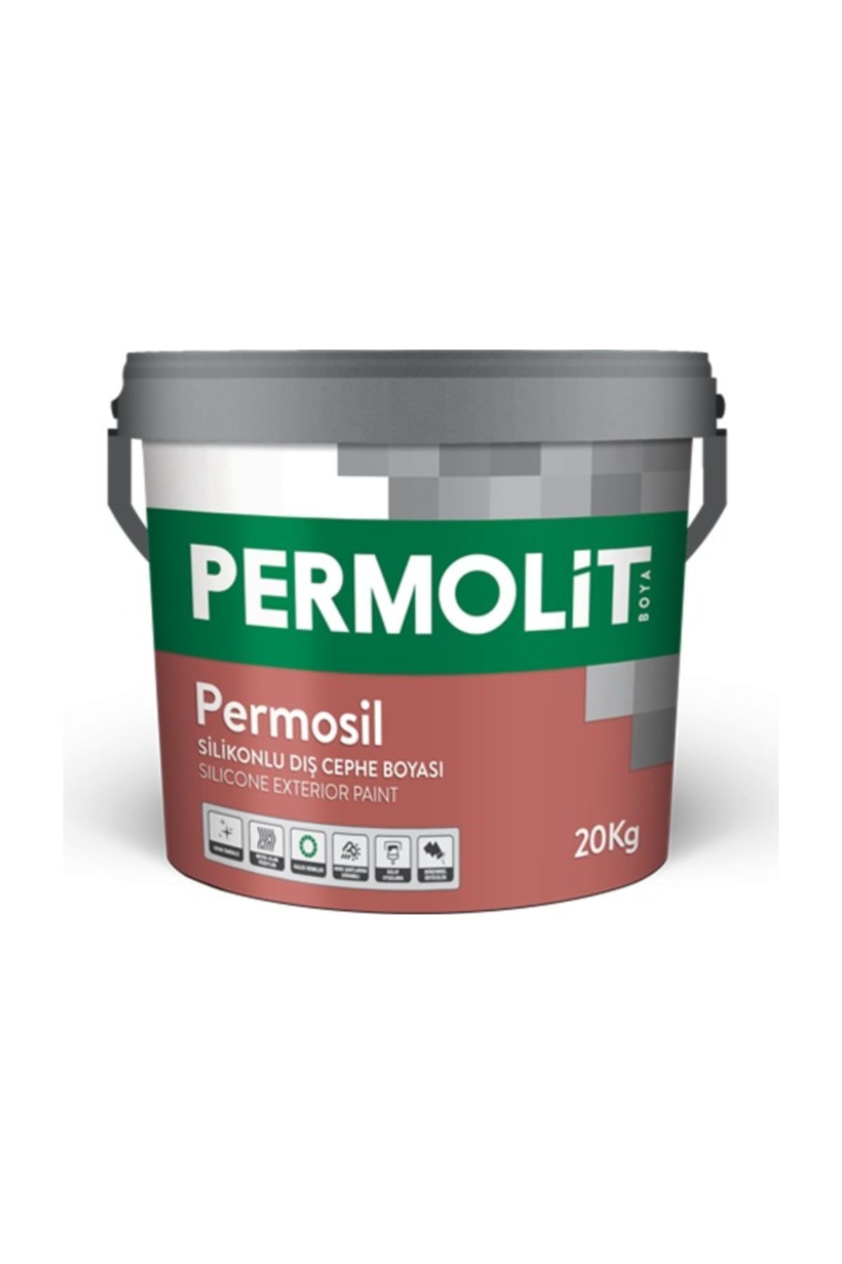 PERMOLIT PERMOSIL Silicone Exterior Paint 10/1 P-BASE /სილიკონის ფასადის საღებავი კომპიუტერისთვის ( PERMOSIL P/B) 10 კგ.   004998