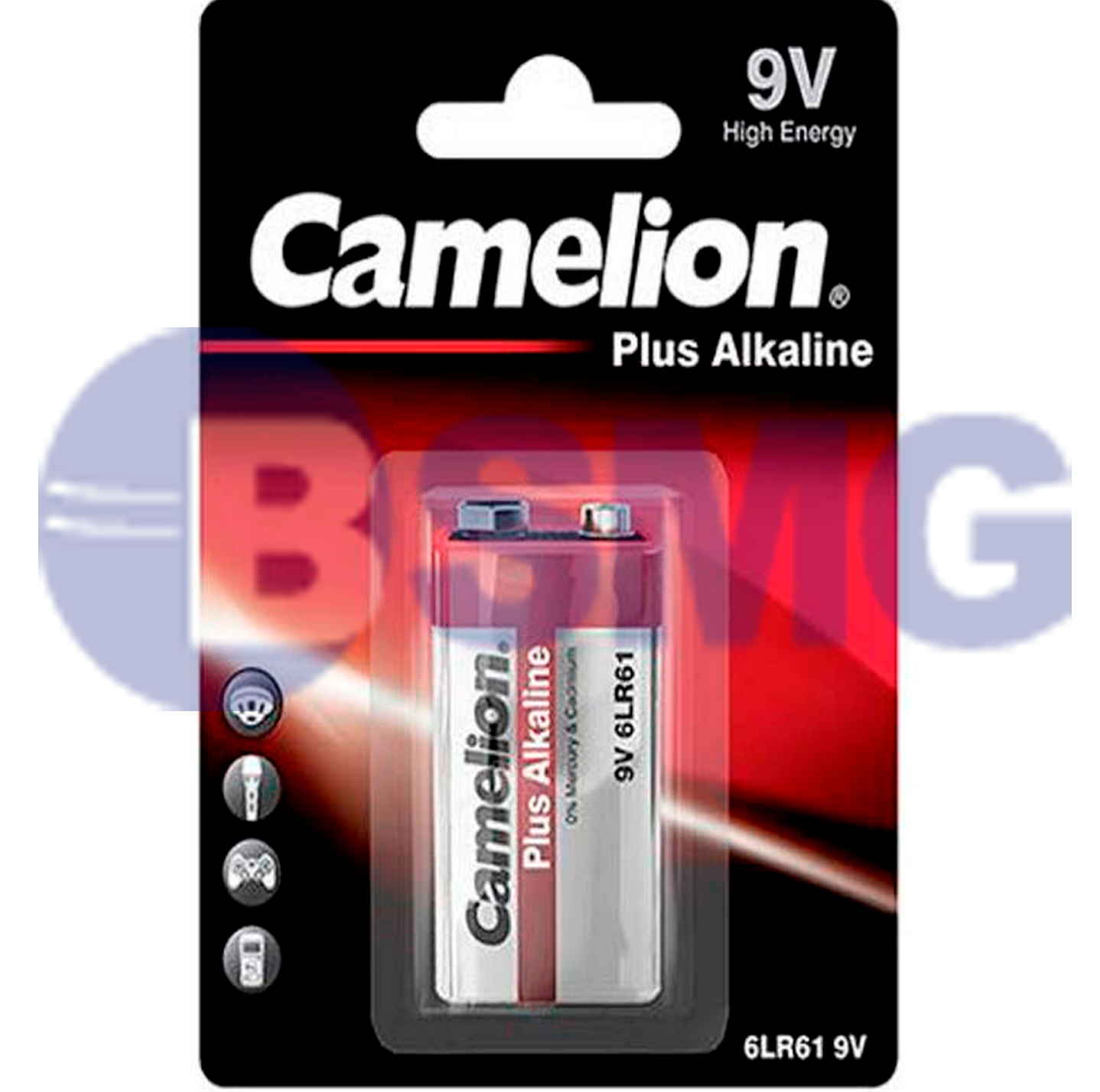 0066 Camelion Plus Alkaline 9V ელემენტი, 1ც შეკვრა 6LR61-BP1   017565