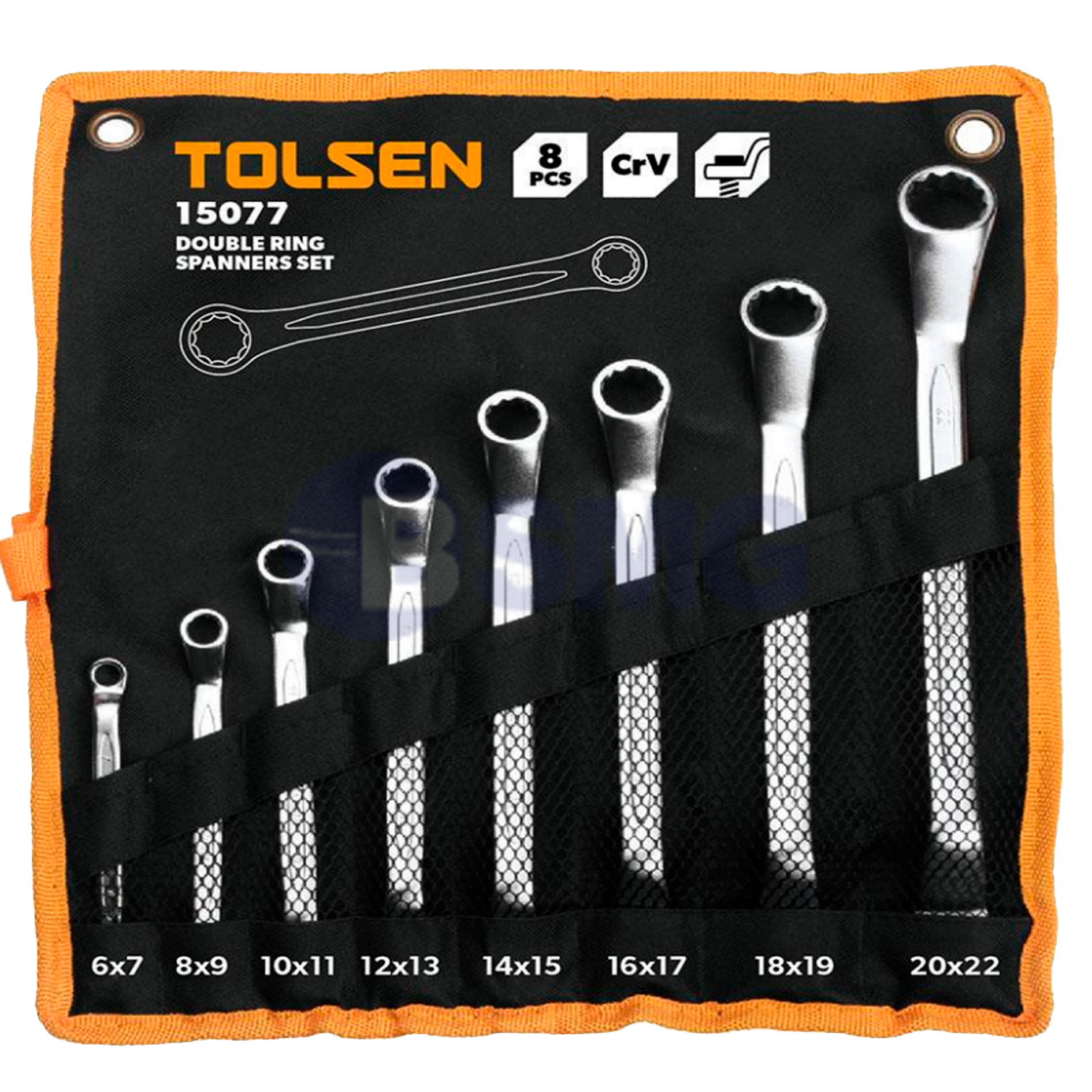 TOLSEN TOL1935-15895 ქანჩის გასაღების ნაკრები 8ც.-იანი 8-22MM    025929