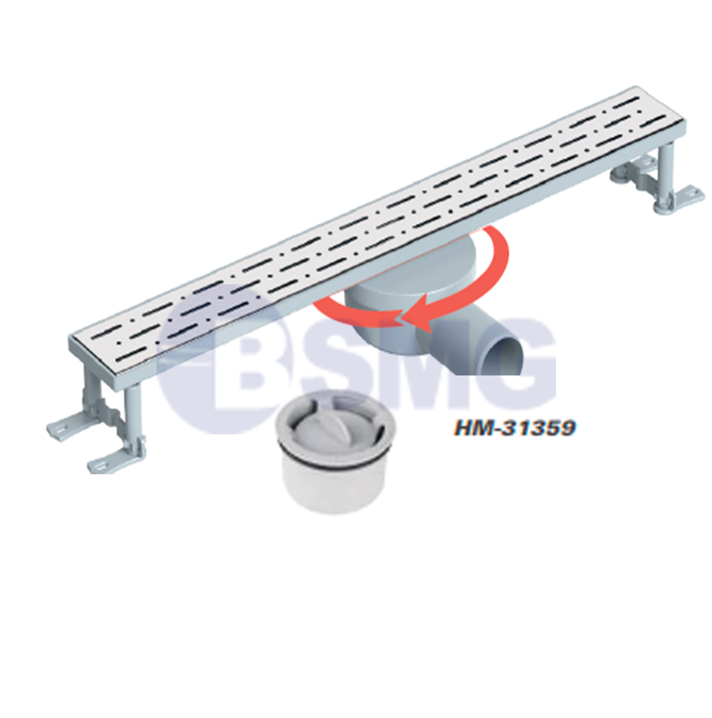 აბაზანის საკანალიზაციო არხი (გვერდითი) 50  40 CM / STYLE SERİSİ LİNE Y.Ç. 50  40 CM	 028771