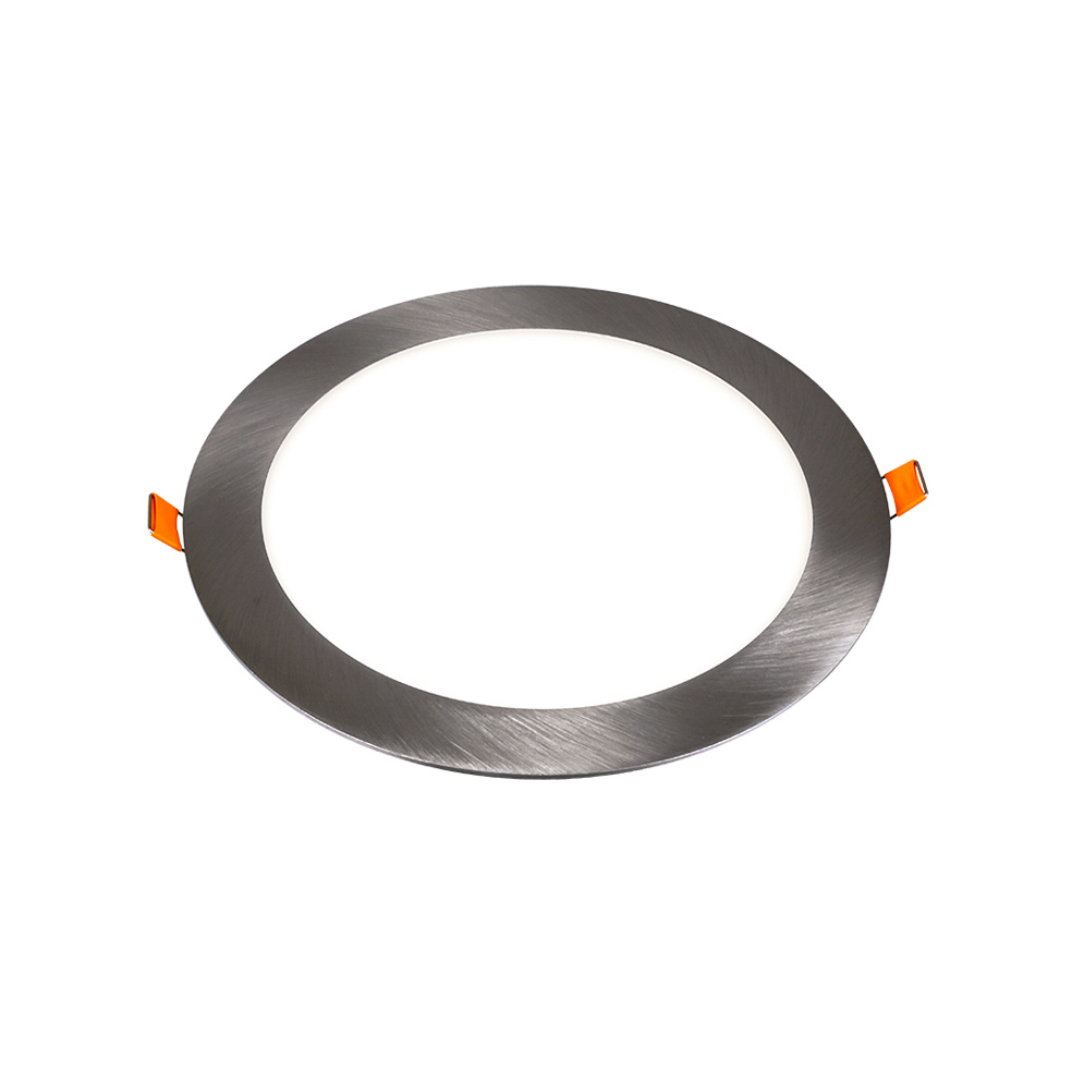 6346- ლედ პანელი18W SLIM ხრომი მრგვალი 3000K   008811