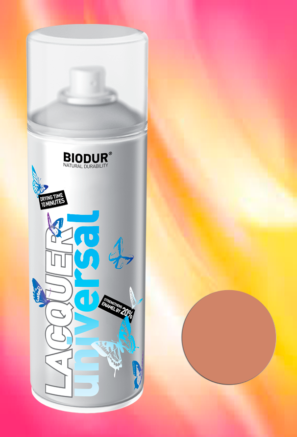 8011 ყავისფერი 400 ml უნი. სპრეი BIODUR   013153