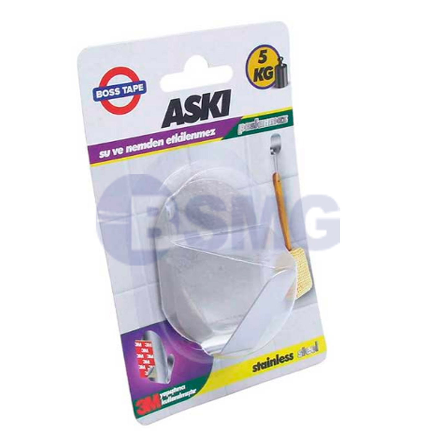 საკიდი უჟანგავი ლითონის წებოვანი (1ცალი, 2კგ-მდე გამძლეობა)   026366