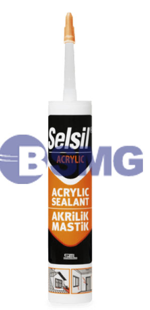 SEL5-0507-სილიკონი selsil-acrylic sealant 310ml white   016098
