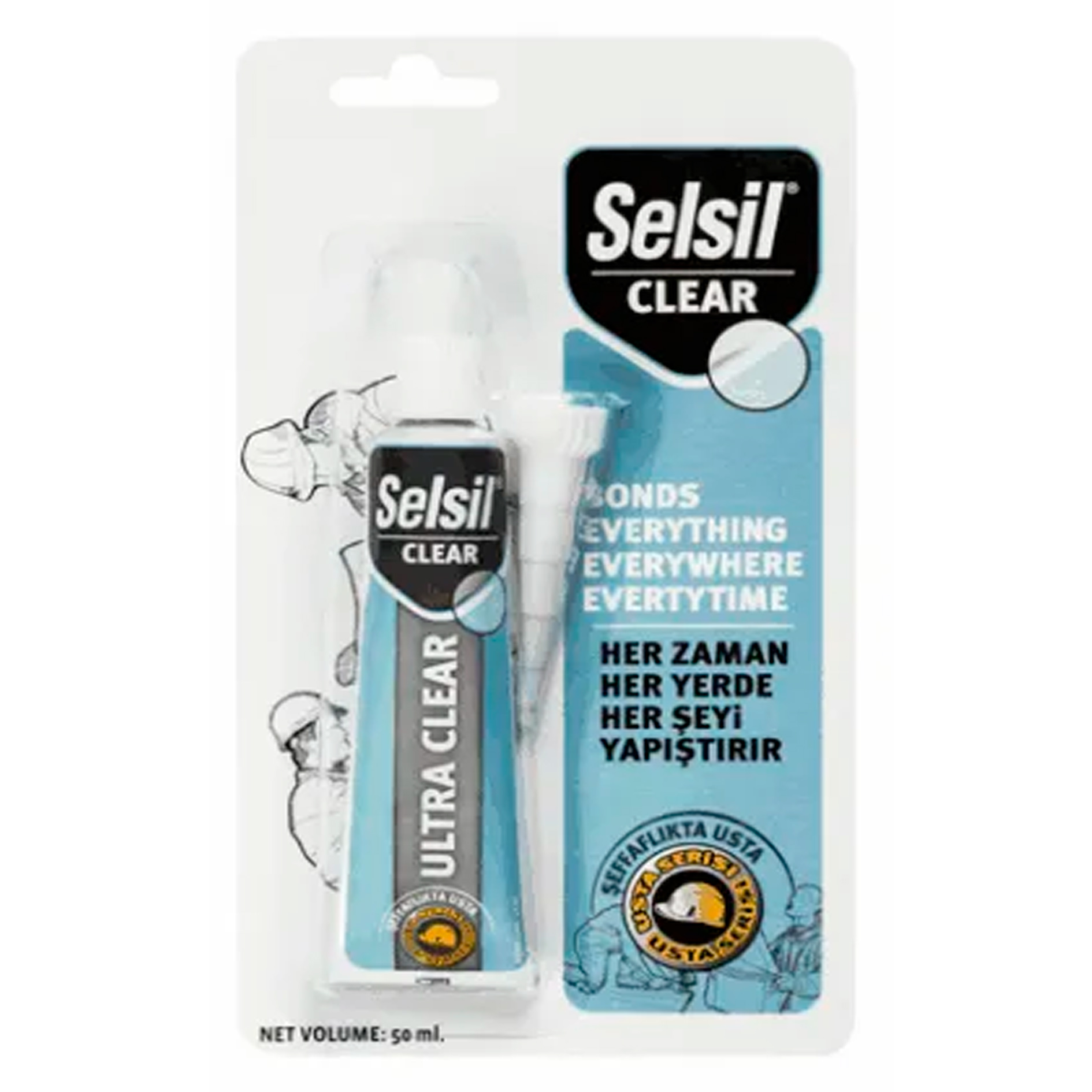 SEL61-9876 სილიკონი ულტრა გამჭვირვალე 50ML   026090