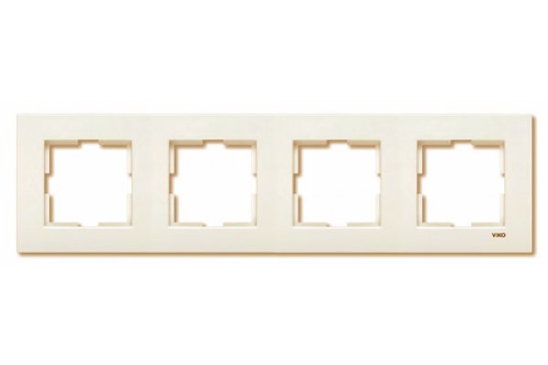 ჩამრთველ-როზეტის კანტი VIKO MERIDIAN 4-ნი კრემი "ჰორიზონტალური"   004684
