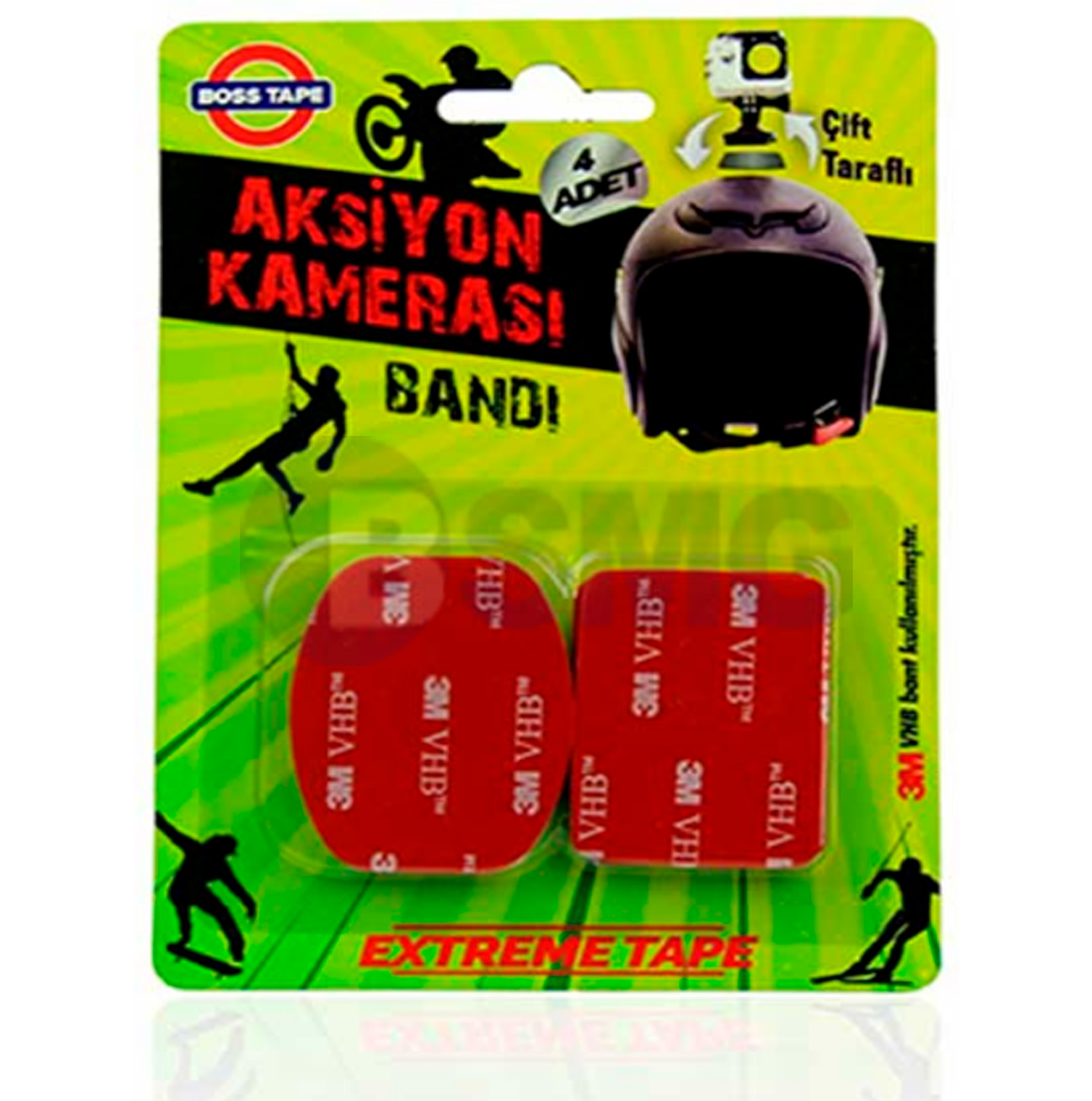 ვიდეოკამერის (Go-Pro) დასამაგრებელი სკოჩი 40მმ Х 45მმ     026379