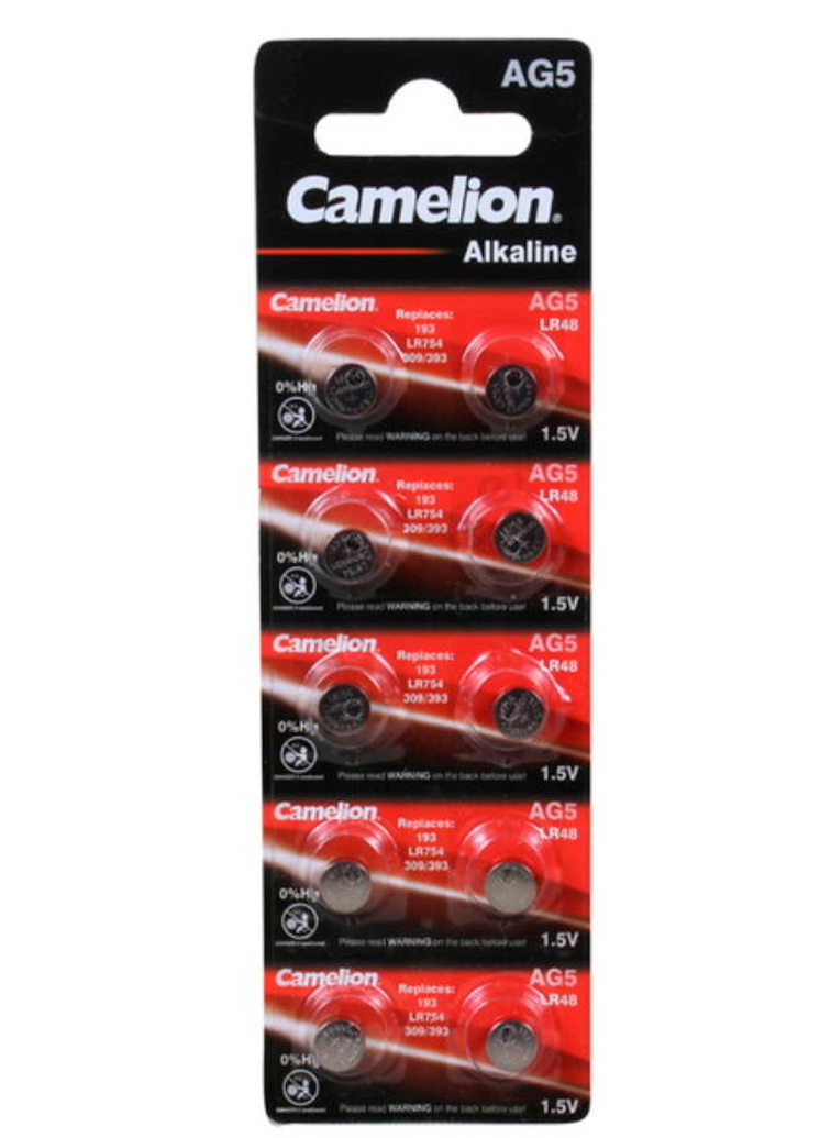 4936 Camelion Alkaline (mercury free) AG5 ელემენტი-ღილაკი, AG5-BP10(0%HG)   021034