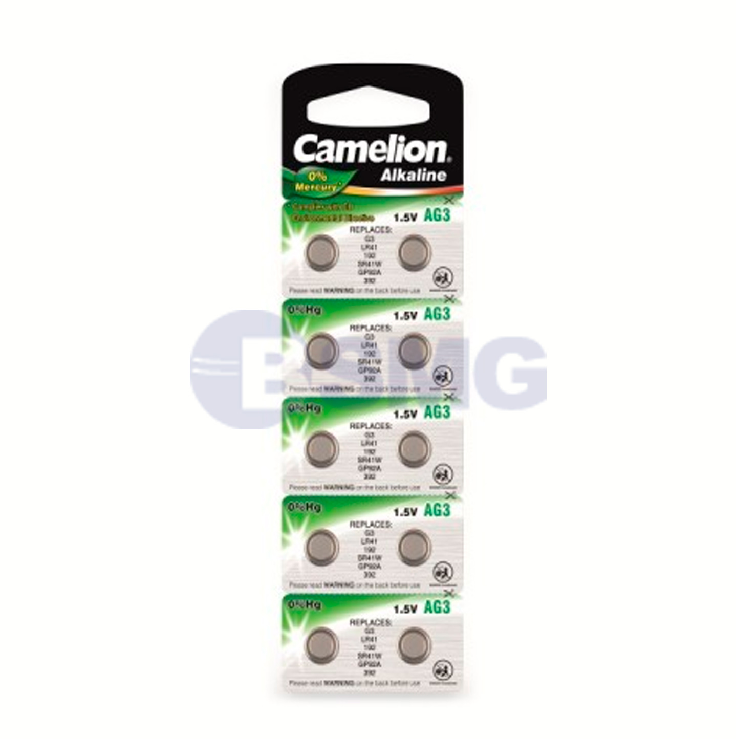4929 Camelion Alkaline (mercury free) AG3 ელემენტი-ღილაკი, 10ც შეკრა AG3-BP10(0%HG)   014831
