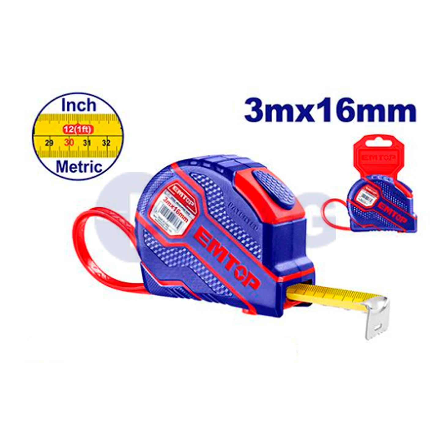 EMTOP საზომი რგოლი 16მმ 3მ რეზინი EMTP23101    028008