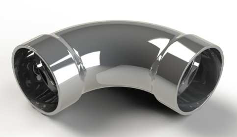 50მმ 90° მუხლი რგოლიანი (ვერცხლი) 006303