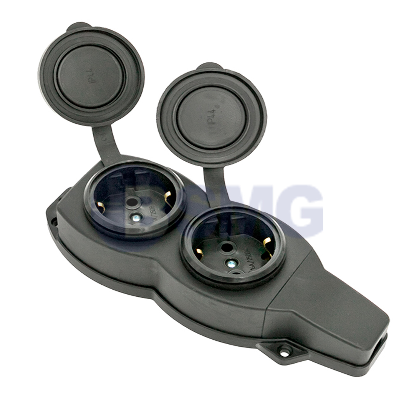 კალოდკა/როზეტი 2ბ/16ა ხუფით კაუჩუკის EKF     027107