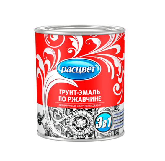 5199 "РАСЦВЕТ"გრუნტი-ემალი ჟანგზე  თეთრი 2,7კგ   020713