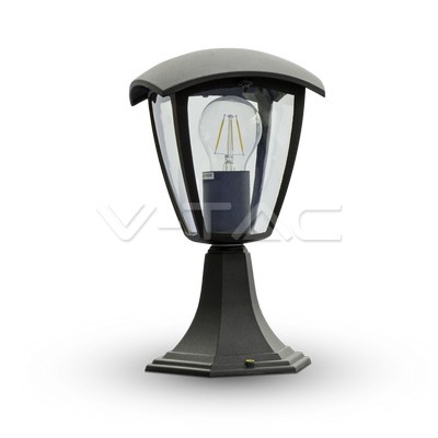 7057-ბაღის სანათი შავი მატოვი ფერი 300მმ E27 IP44  008743