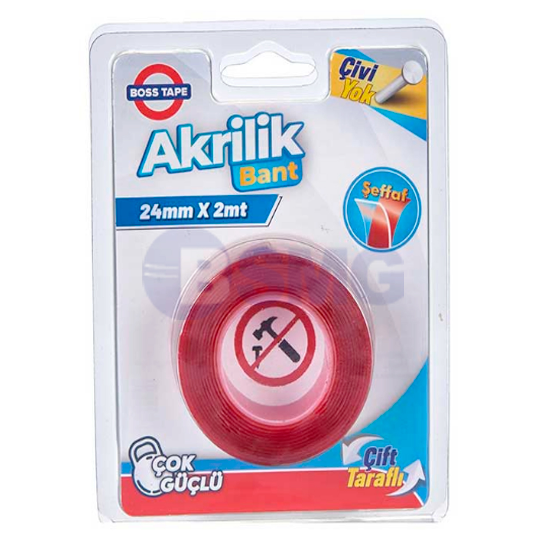 ორმხრივი სკოჩი ქაფოვან ფუძეზე 24მმ X 10მ (15კგ გამძლეობა)    026389