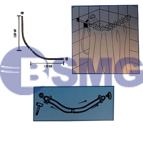 საშხაპე კარნიზი (ლითონის) G1-6    010936