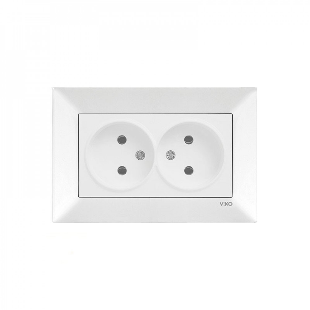 როზეტი VIKO MERIDIAN 2-ნი თეთრი   004740