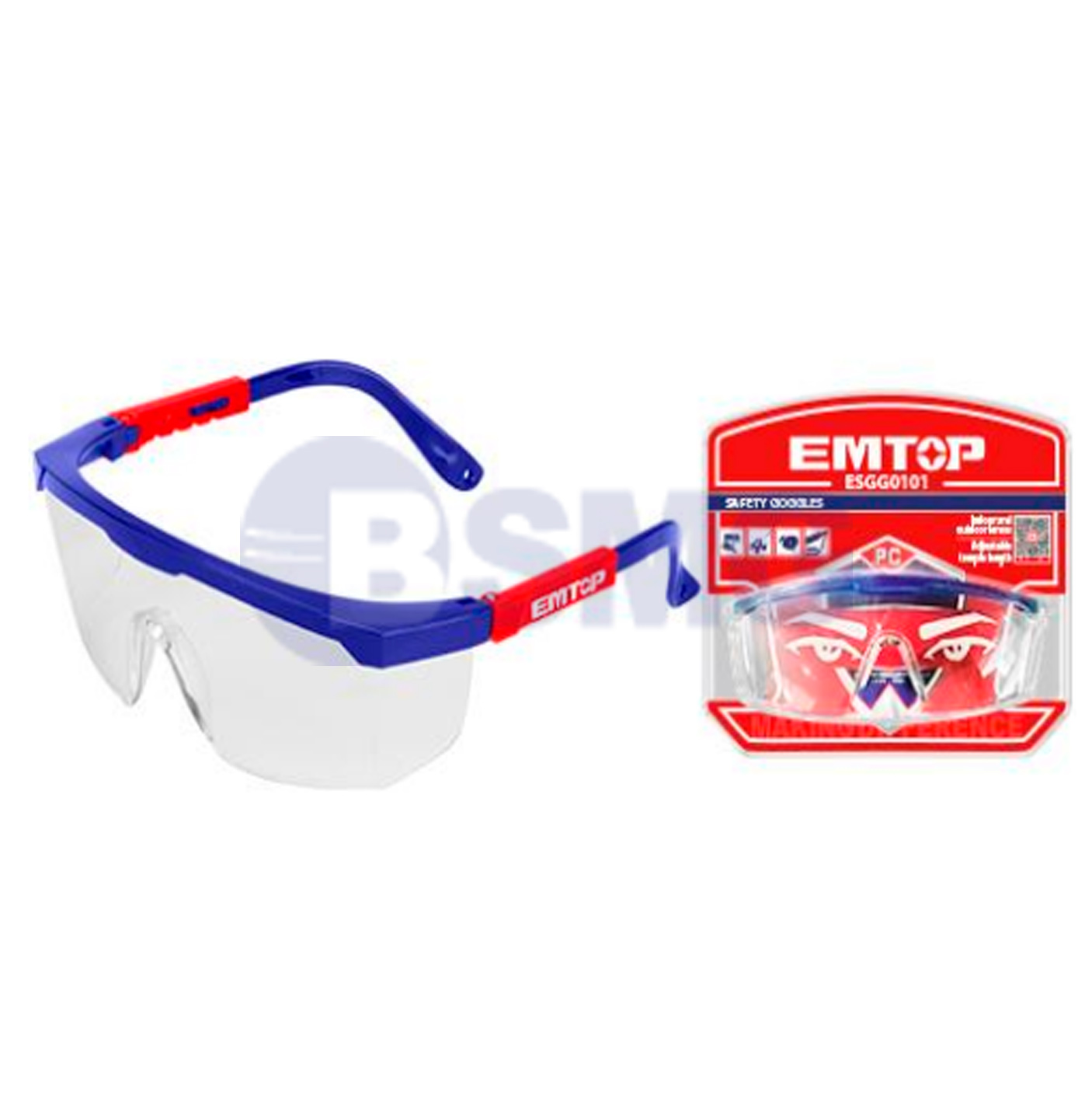 EMTOP დამცავი სათვალე რეგულირებადი ESGG0101  027999