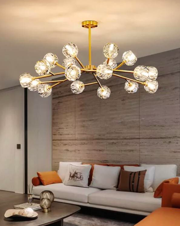 ჭაღი 9525/18 ოქროსფერი  019096