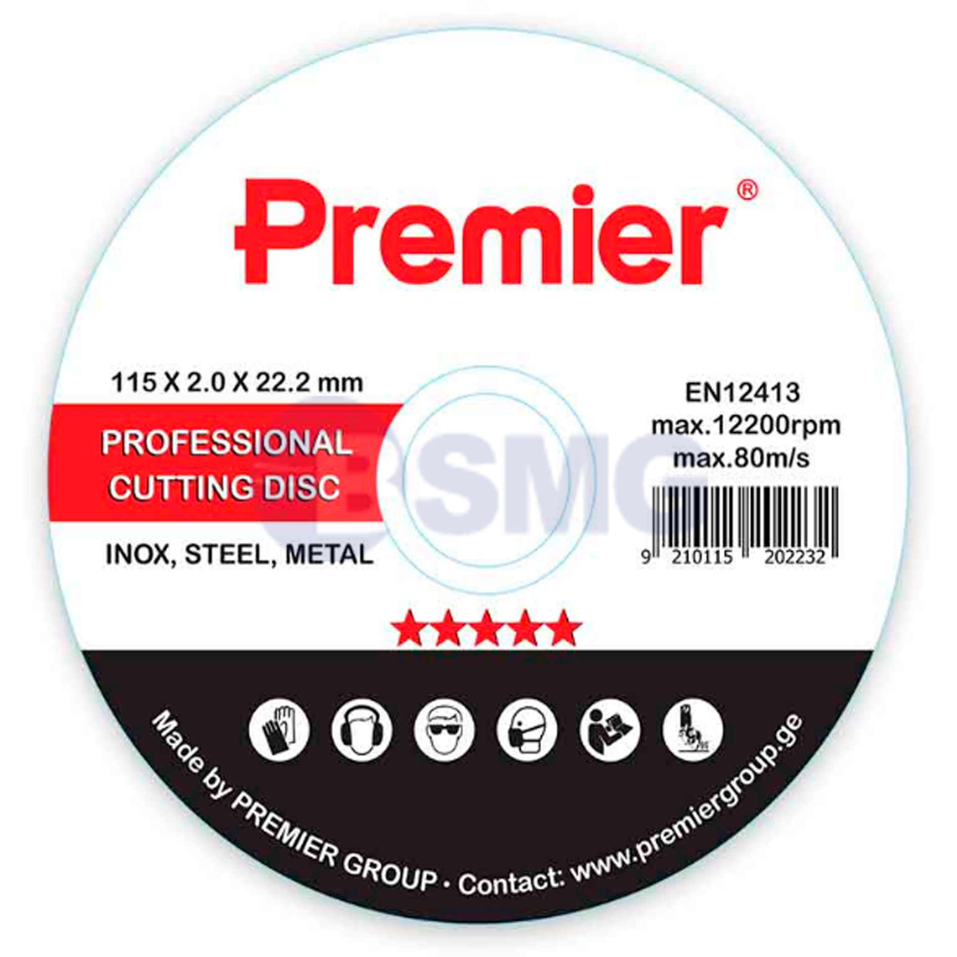 Premier ლითონის საჭრელი დისკი 115 x 2.0 x 22 მმ    026328