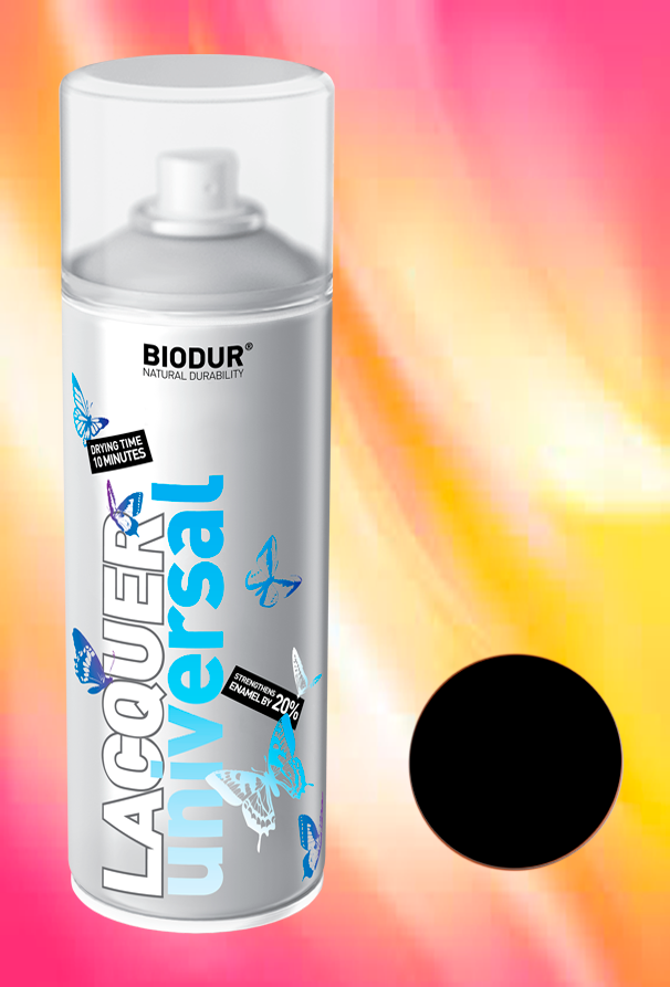 9005 შავი 400 ml უნი. სპრეი BIODUR   013026
