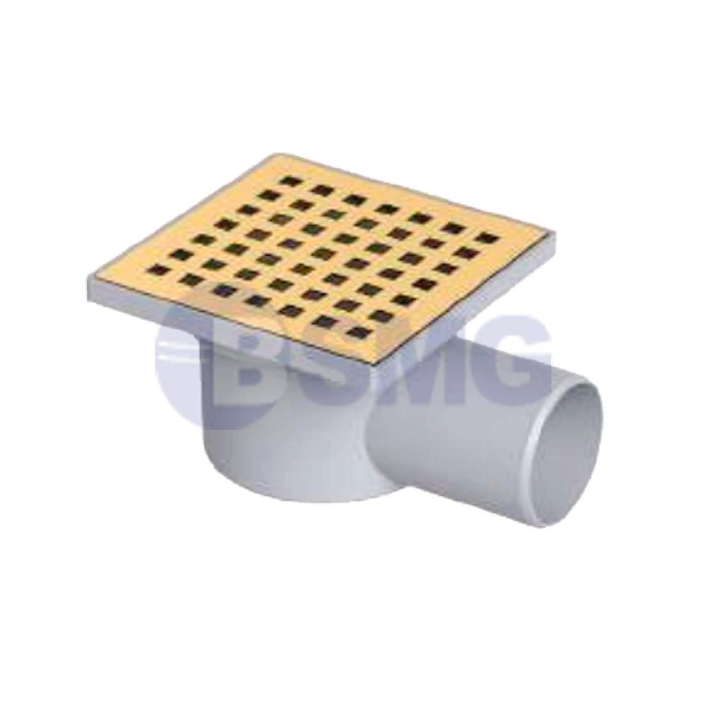 აბაზანის ტრაპი (გვერდითი ოქროსფერი) 10X10 CM /YER SİFONU LİNE GOLD 10X10 CM Y.Ç. Ø50	 028834