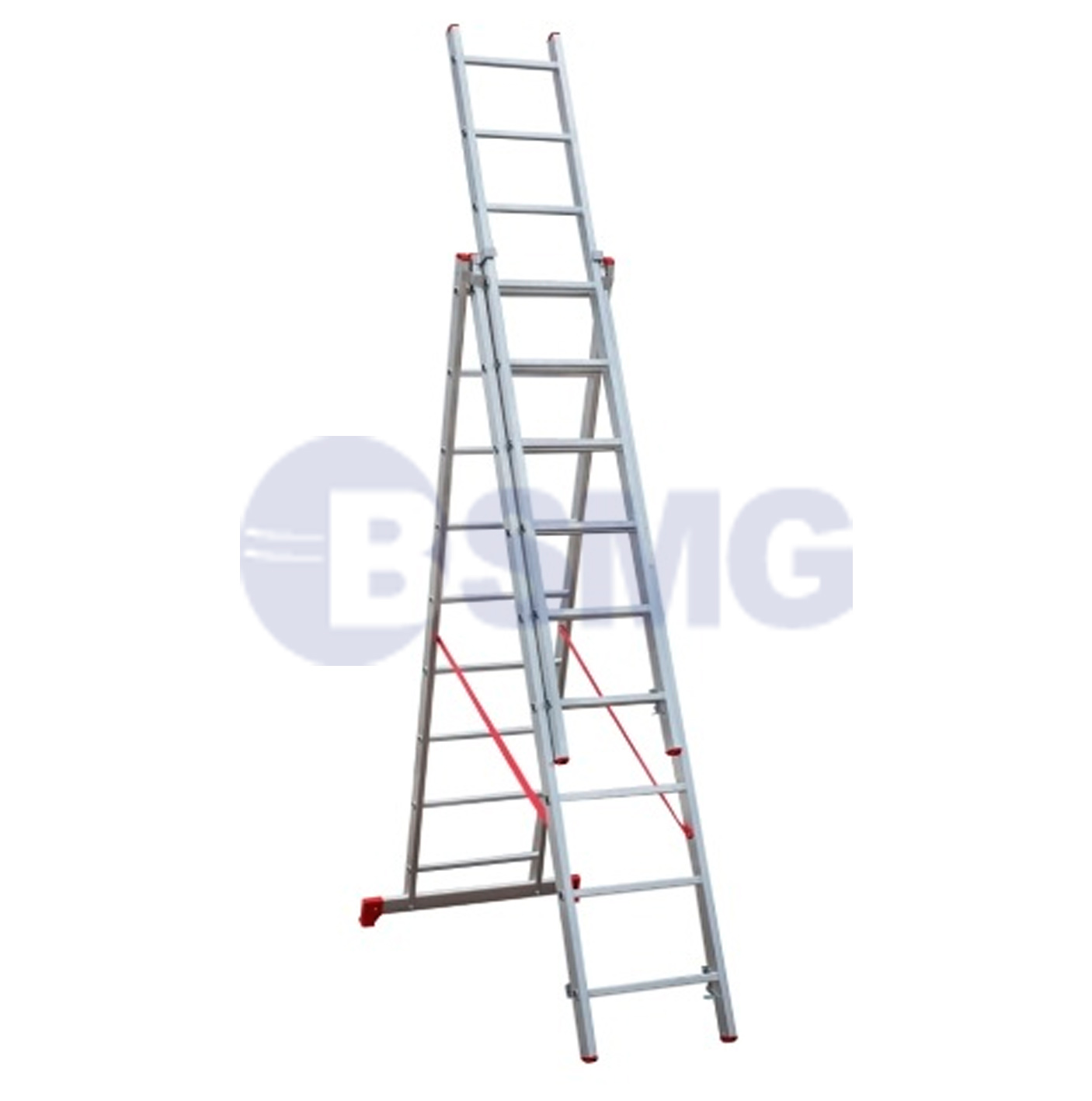 ალუმინის კიბე სამსექციანი 223, 3x9; (2230309)  025035