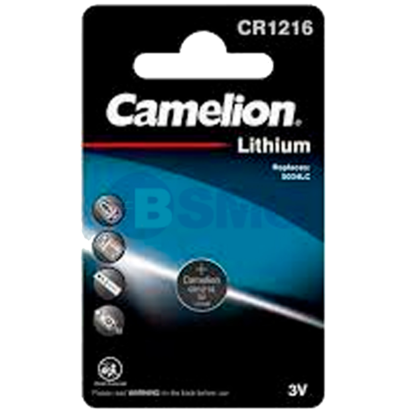 2831 Camelion CR1216 ლითიუმის ელემენტი-ღილაკი, 1ც შეკრა CR1216-BP1  022109