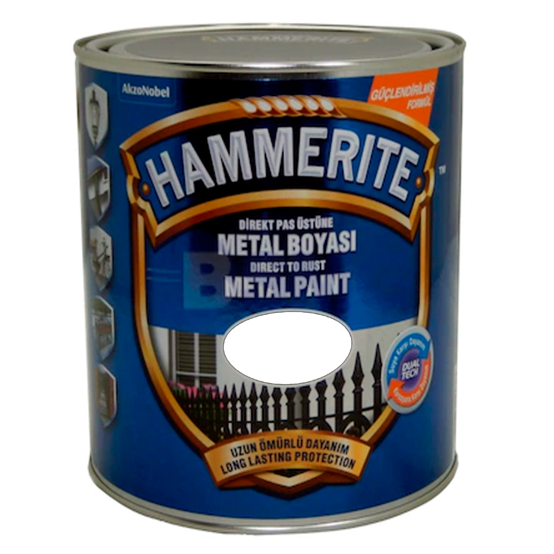 ანტიკოროზიული საღებავი 3/1-ში "Hammerite"თეთრი გლუვი 0,750ლტ 025856