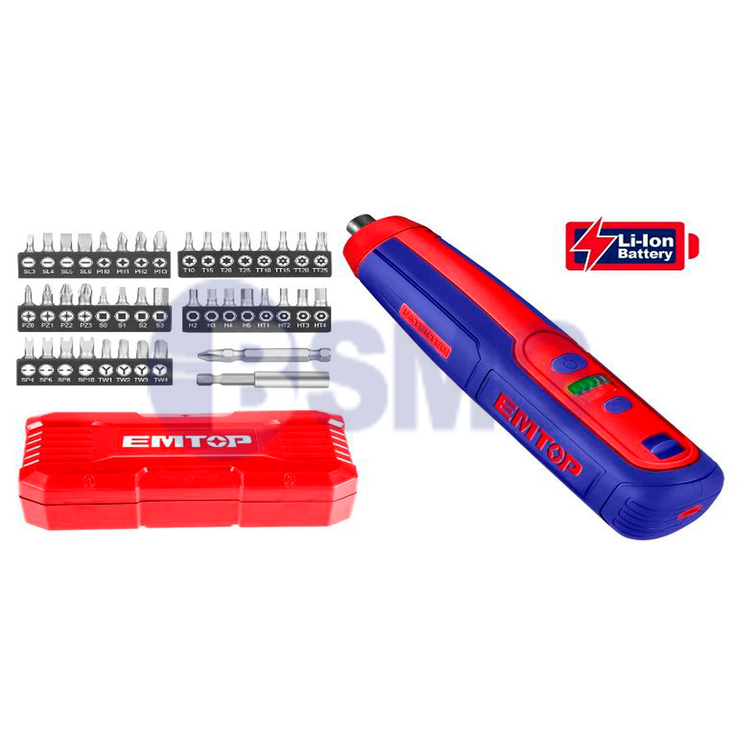 EMTOP ელექტრო სახრახნისი თავაკებით 1/4", 4ვ  	023344