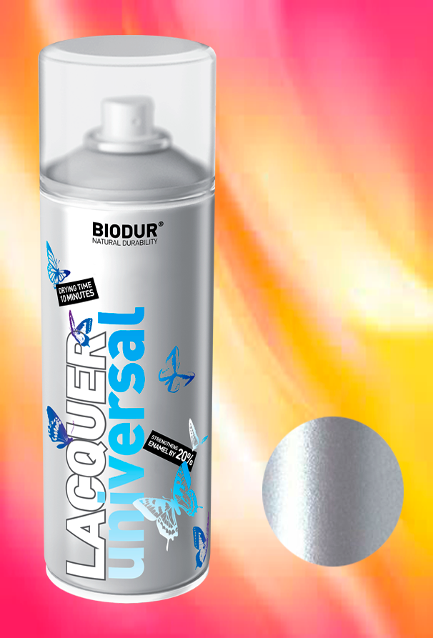 9022 მუქი ვერცხლისფერი 400 ml უნი. სპრეი BIODUR   013157