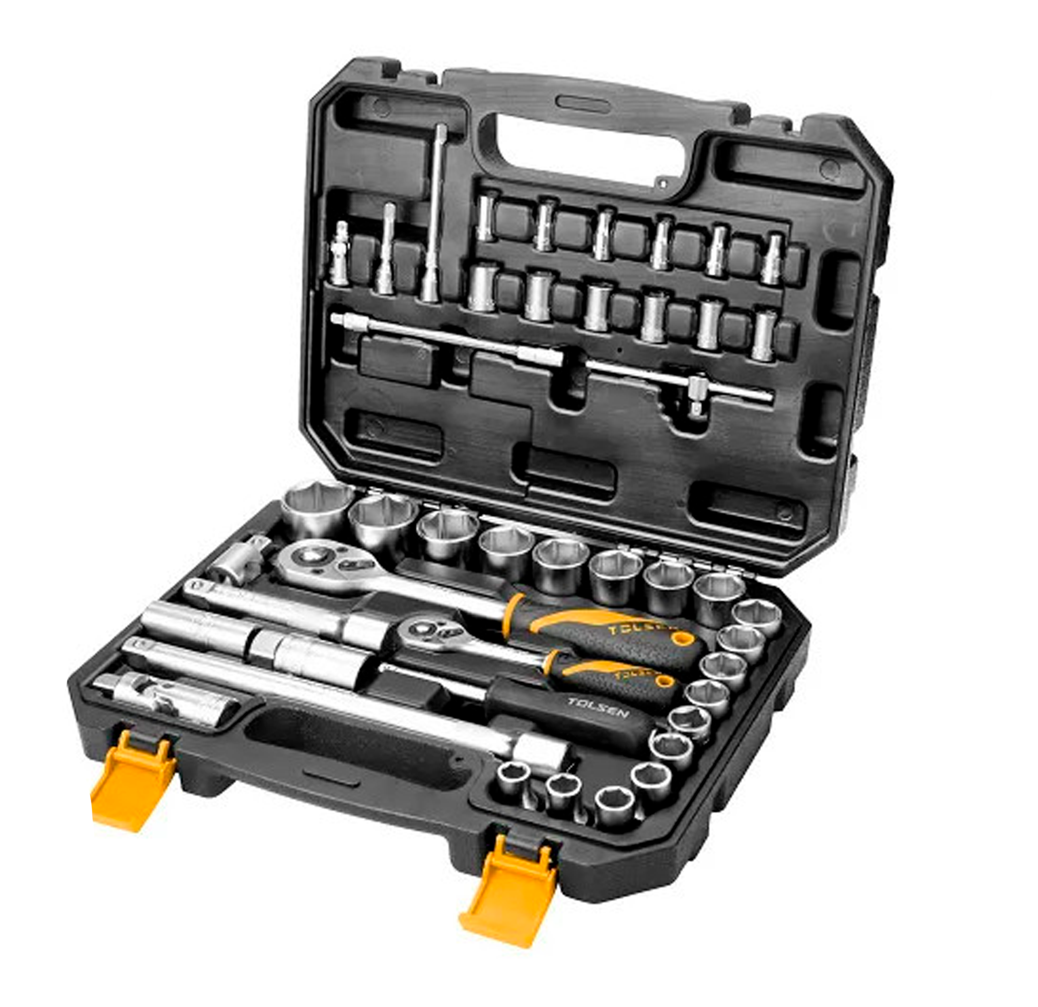 TOL1638-15142 ქანჩის გასაღბის ნაკრები სათადარიგო პირებით 43ც-იანი  021226