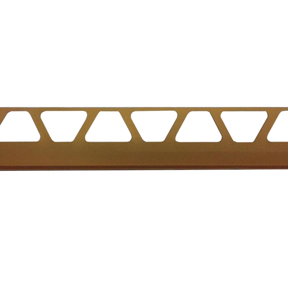 კიბის საფეხურის კანტი ალუმინის რეზინით  SMT-1116  41მმ  2,7მ  ოქროსფერი   მწარ. " SAMET "   004588